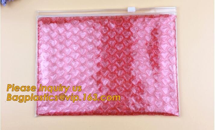 Holographic Zipper Slider Zip Lock Bubble Bag,Cosmetic Zipper Bag/Rose Gold Slider Bubble Bag with Logo,Slider Bubble Zi