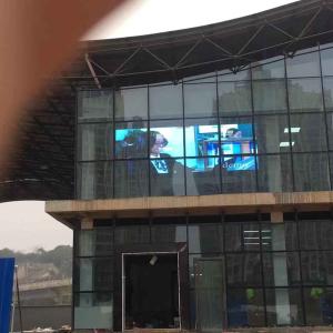 Wholesale P8mm Transparent Video Glass Screen LED Media Wall 7200dots/㎡ from china suppliers