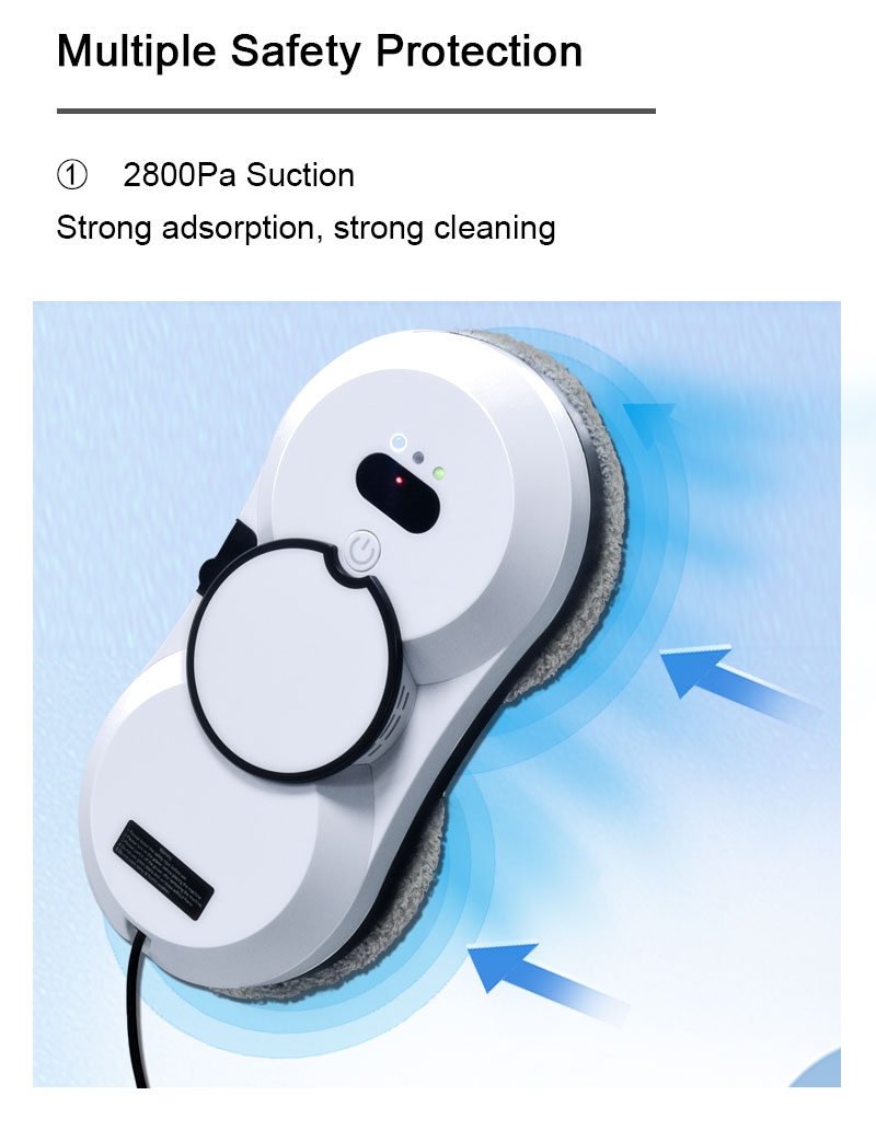30ml 67dB Window Cleaner Robot Skyscraper Cleaning Robot With Water Spray