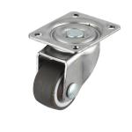 Ball Bearing Red Color PU Material Flat Bottom Double Brake Caster 1 Piece Min