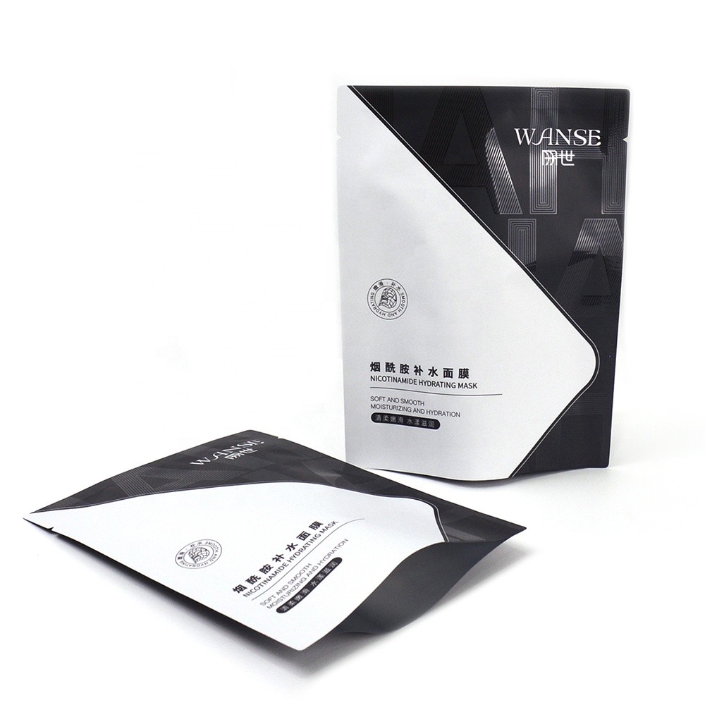 Vacuum Self Sealed Plastic Snack Three Side Seal Pouch