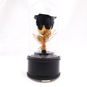 Wholesale Wedding Gifts Gothic Dark Preserved Flowers In Glass With Bluetooth Speaker from china suppliers