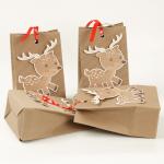 Creative Deer Eco Friendly 260g Strip Kraft Paper Biodegradable Bags OEM ODM
