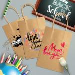 Custom Takeaway Food Packaging Kraft Paper Bag for Fast Food Take Away POTATO