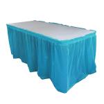 Plastic Ruffled Table Skirt For Wedding / Conference / Corporate Events