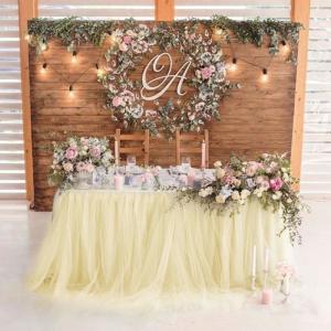 Wholesale Anti Wrinkle Soft Baby Shower Tulle Table Skirt Decorations CE Approved from china suppliers