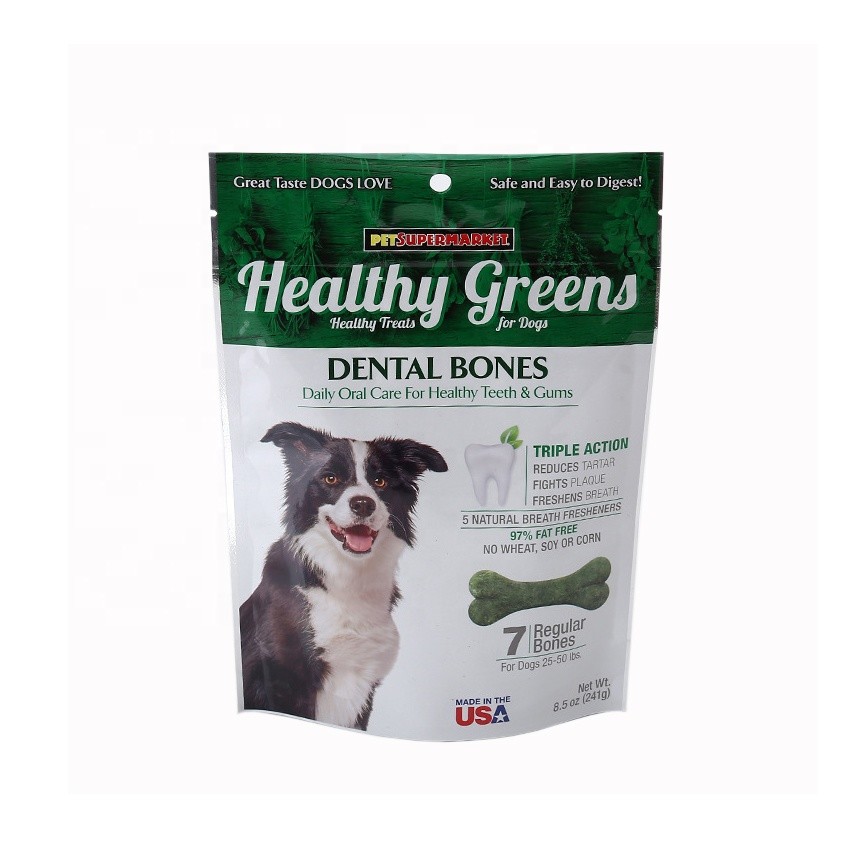 Food safe water proof plastic travel stand up dog/cat food packing bag with zipper