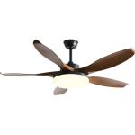 Minimalist Wooden Blade Ceiling Fan 46 Inch 5 Blades Household Integrated Fan