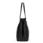 Soft Leather Shoulder Handbags , Leather Black Handbags With Long Shoulder