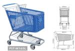 plastic trolley ,supermarket basket with wheels,plastic shopping trolley baskets