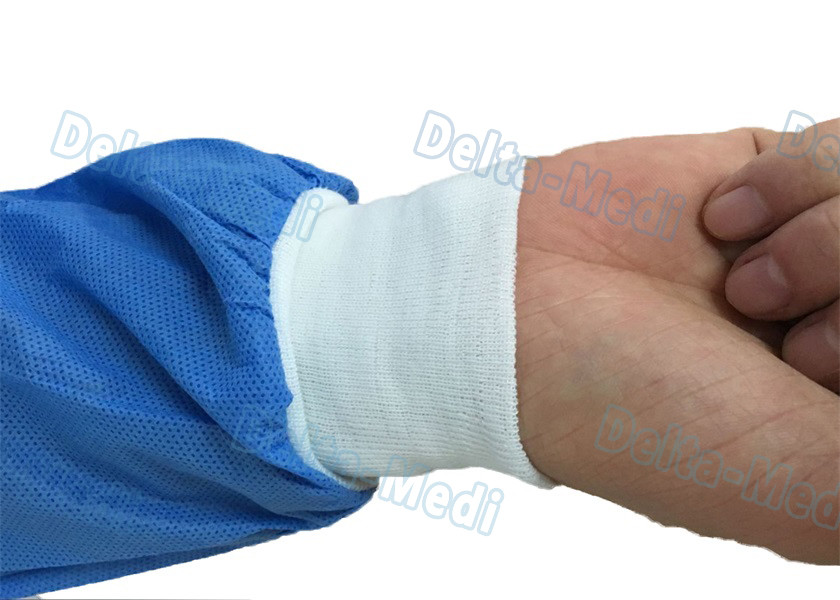 SMS Disposable Surgical Gown With Knitted Cuff Environmentally Friendly