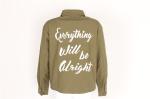 Olive Ladies 100% Cotton Chino Coats And Jackets Clothing Nice Printing