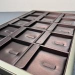 355*255*25mm Brown PU Jewelry Trays Displays For Ring Earring Pendant Necklace