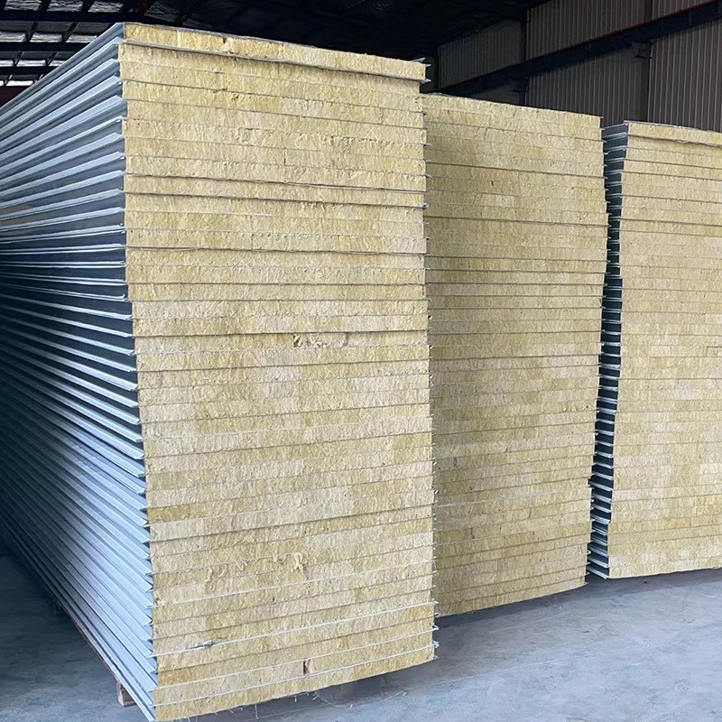 Color Steel Rock Wool Sandwich Panel 0.12-0.6mm Aluminum Plate
