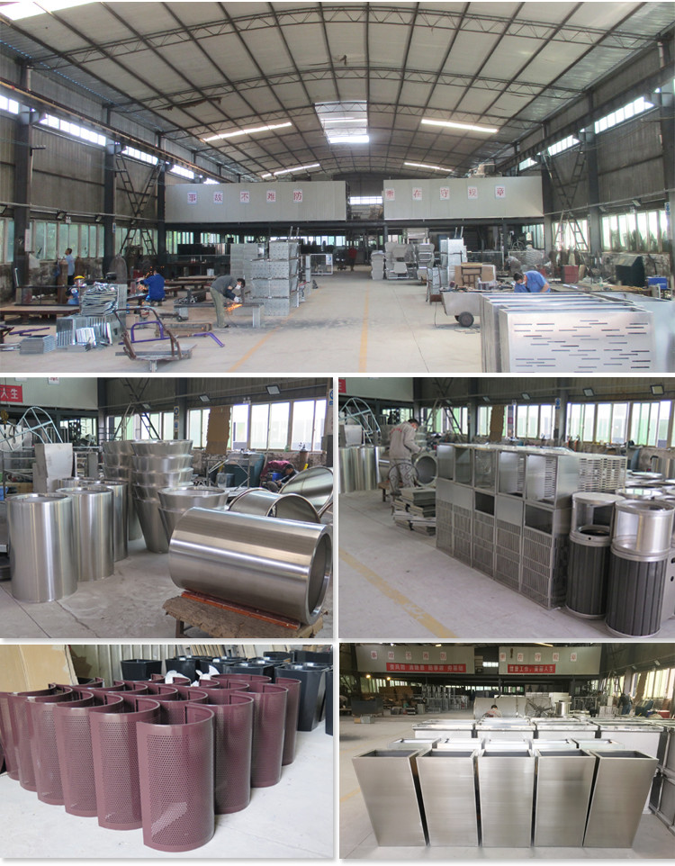 ISO14001 Certificate 590mm Length 32 Gallon Metal Trash Can