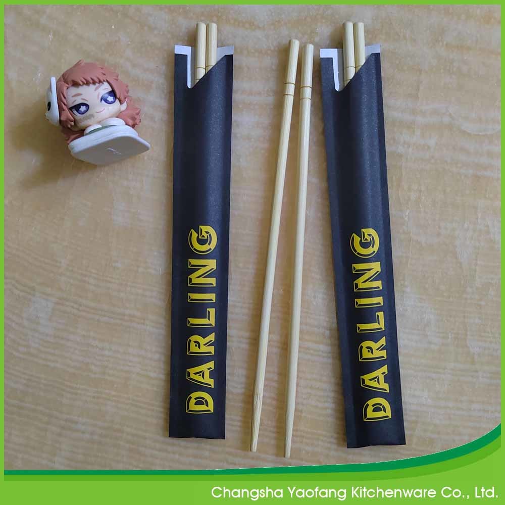 5.0*200 Mm Disposable Round Bamboo Chopsticks Bulk Custom Logo