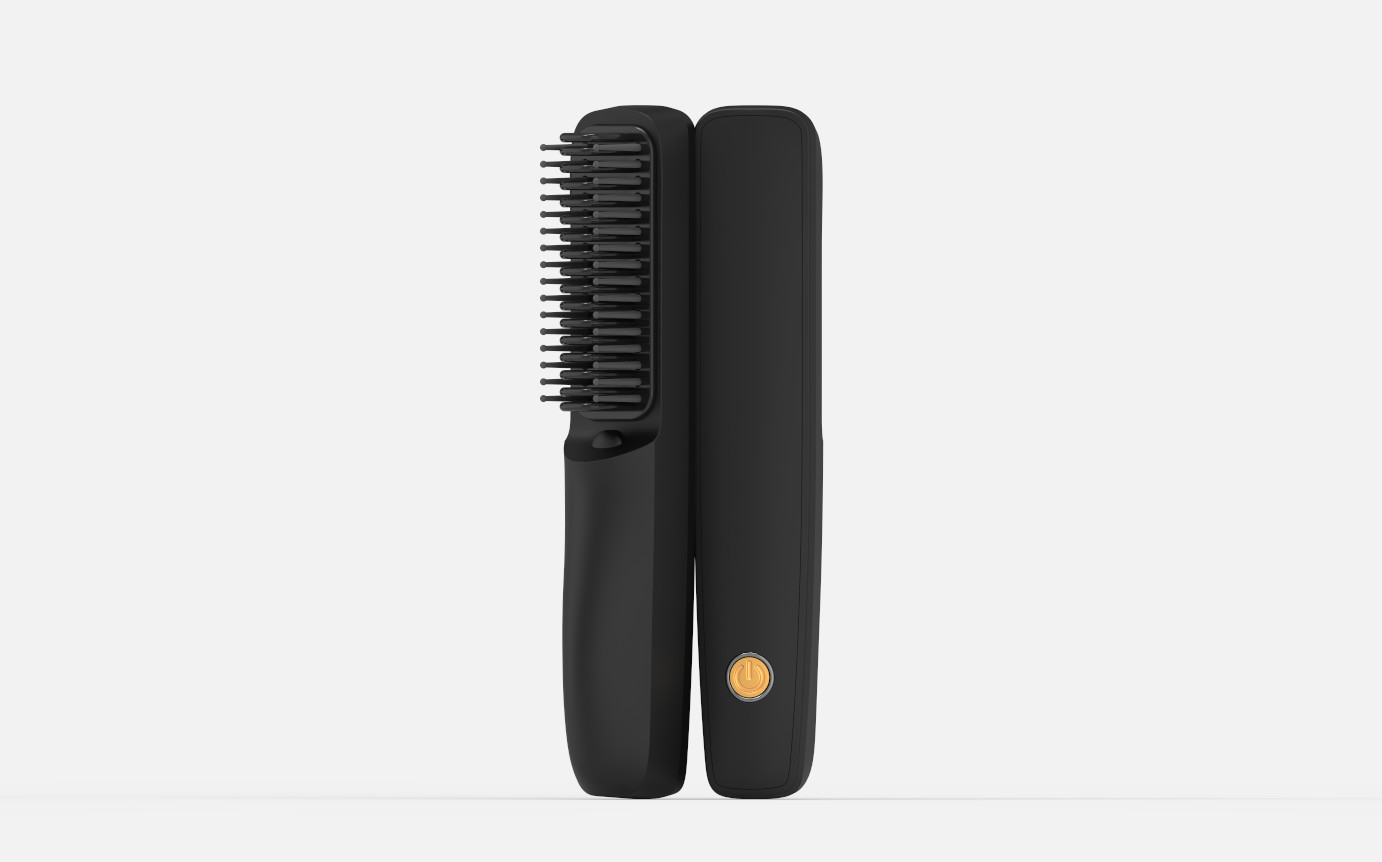 USB Rechargeable Flat Iron Cordless Hair Straightener Brush