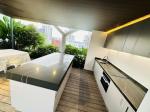 Minimalist Stainless Steel Outdoor Kitchen Cabinet Units With Black Quartz