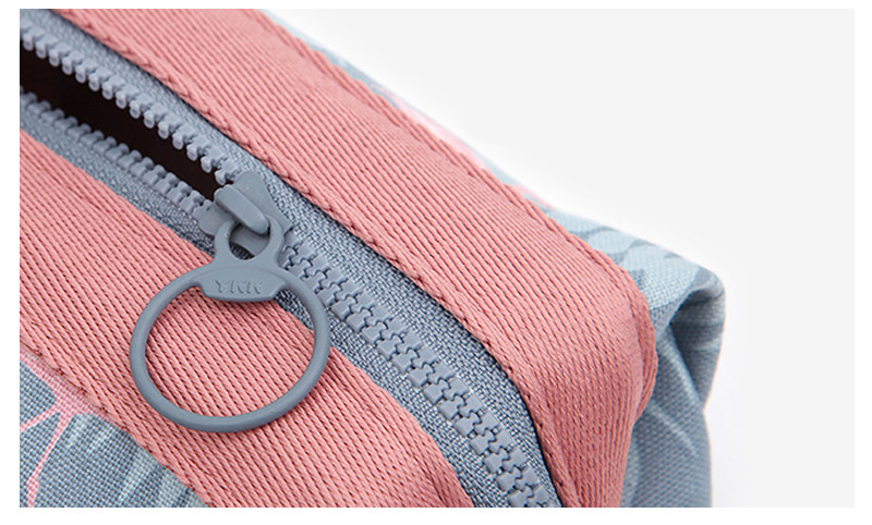 Hot Selling Multi-Function Pink Printed Korean Toiletry Wash Zipper Bag