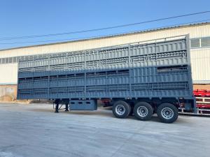 Wholesale Triangle / Double Star / Double Money Livestock Transport Trailer With Hydraulic Lift from china suppliers