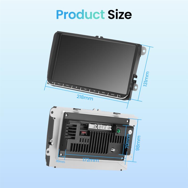 2.5D Screen 360 Android 12 Car Multimedia Player for Volkswagen Golf Polo Tiguan Passat
