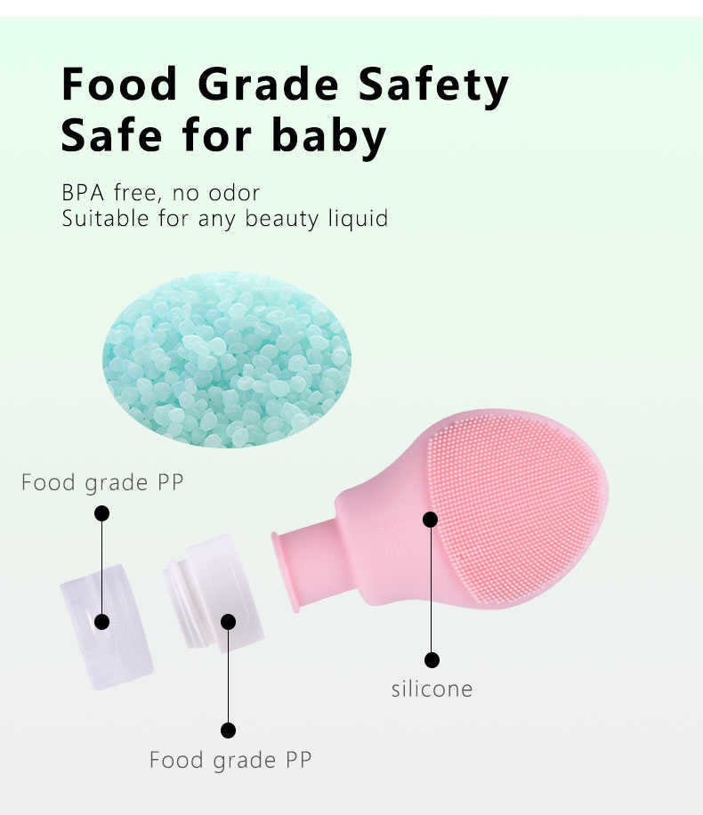 Electric Silicone Face Scrubber Silicone Household Products Grey Pink