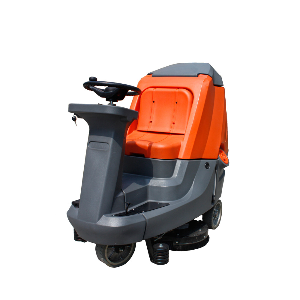 550w Suction 1100mm Squeegee Width Ride On Floor Scrubber