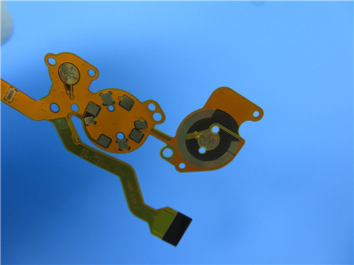 Dual Layer Flexible Printed Circuit PCB (FPC) Built on Polyimide With Stiffener for PLC Automation