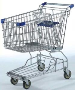 Wholesale Large Capacity Grocery Shopping Carts , 180L Wire 4 Wheeled Shopping Trolley from china suppliers