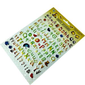 Wholesale Non Toxic Puffy Letter Stickers , Die Cut Self Adhesive Alphabet Stickers from china suppliers