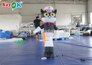 Wholesale Indoor Inflatable Cartoon Characters 1.5 Meter Black Cat Sheriff Model from china suppliers