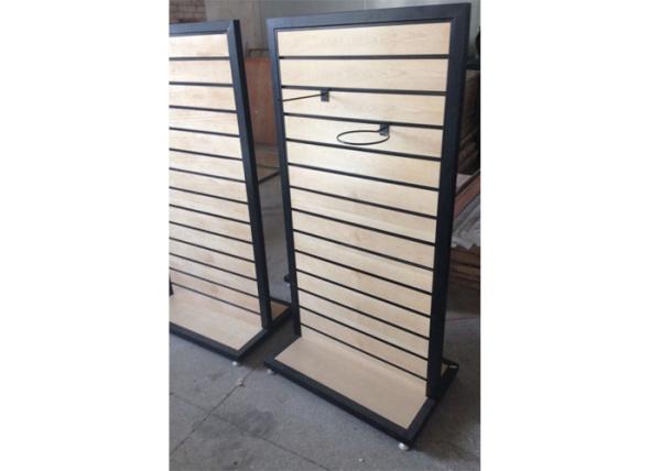 Metal Frame Slatwall Display Stand Two Sides 1200 * 450 * 1380MM Multi -