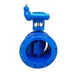 OEM Manual Double Eccentric Flanged Butterfly Valve EPDM Seat PN16 Turbine Cast