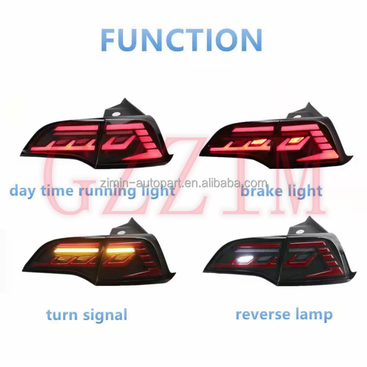 Tesla Model 3 2017 2018 2019 Car Spare Parts Accessories ABS Plastic LED Rear Tail Lamp