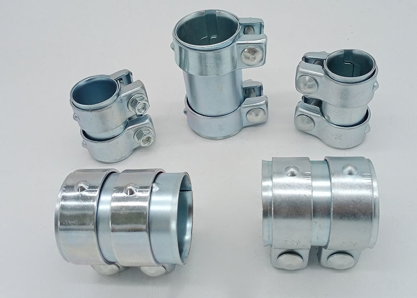 Ss304 Heavy Duty Sleeve Double 63.5mm Exhaust Pipe Connector Clamp
