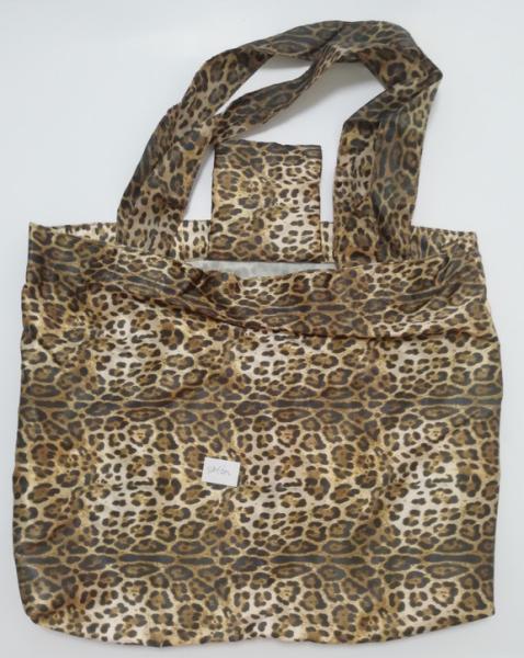 Waterproof Sexy Folding Shopping Bags Leopard Print Convenient Fold 190T