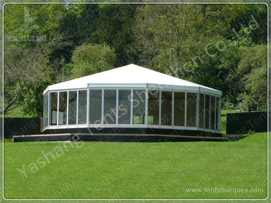 Waterproof Metal Frame 4X4 Gazebo Canopy Tents Watch House Double Wing Glass Door