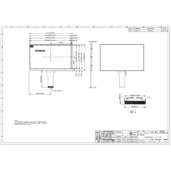 HC101IPA0025-A16 10.1 Inch TFT LCD panel with 40pin LVDS Interface for Temperature Sensitive Equipment 1