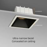 Warm White Canless Square LED Spotlight 7W anti glare 3 Inch Cob Type