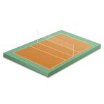 Easy To Maintain Sport Floor Tennis Court Acrylic Acid Netball Court yellow