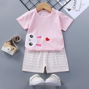 Wholesale New Summer Shorts Short Sleeve Children's Outfit Sets Cartoon Printing Toddler Two-Piece from china suppliers
