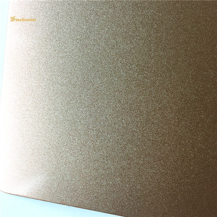 Orange Sandblasted Stainless Steel Sheet For Wall Decorate