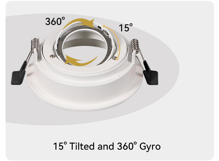 Tailored Anti-Glare GU10 Recessed Spotlight Frame For Modern Commercial Applications
