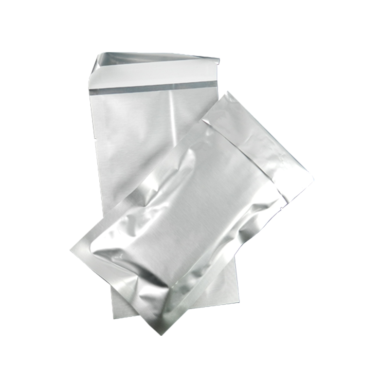 Custom Food Storage Bag Vacuum Seal Compressed 0.6mm Silver Aluminium Foil Pouch