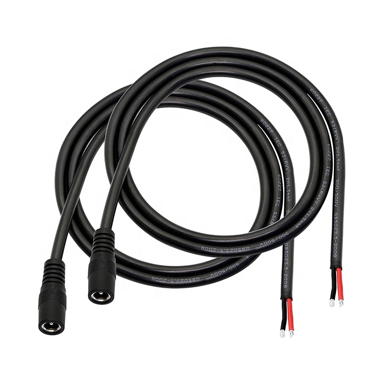 12V DC Barrel Jack 5.5x2.1mm 5.5x2.5mm 3.5x1.35mm Male Female Socket to Open Pigtail DC Power Cable