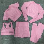 Nylon Polyester Spandex Cropped Long Sleeve Workout Top Gym Wear Ribbed