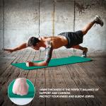 OEM Upgraded Sport Yoga Mat , Extra Thick 10mm TPE , Green Color