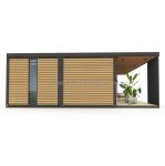 Outdoor Wooden Container Home Luxury Garden Tiny House with 2-3 Bedrooms for