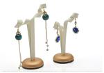 Faux PU Leather Earring Display Stands Y Shaped Style Hanging Long Earrings