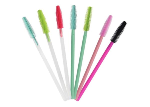 50 pcs/pack Silicone Disposable Eyelashes Brush And Lash Comb mascara Wand